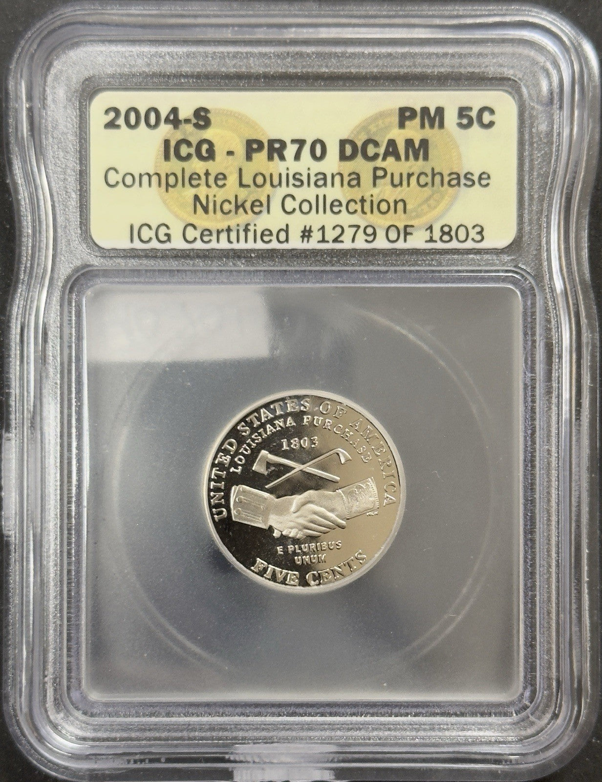 2004 S Jefferson Nickel Peace Medal - ICG PR70 DCAM ( 40701 )