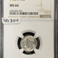 1953 S Roosevelt Dime - NGC MS66 ( 40804 )