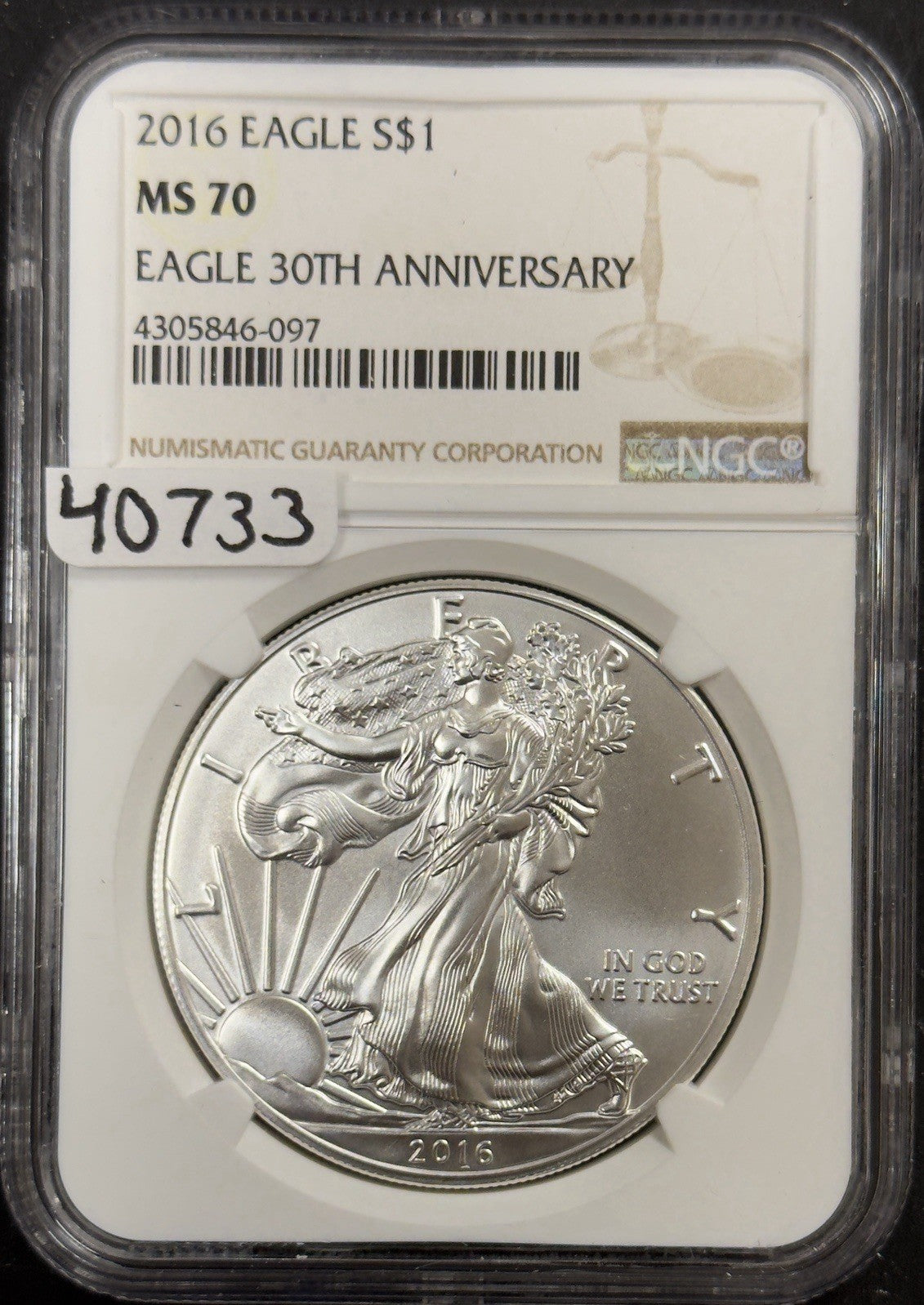 2016 Silver Eagle - NGC MS70 ( 40733 )