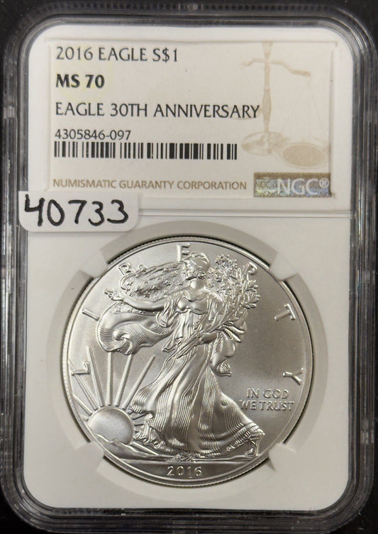 2016 Silver Eagle - NGC MS70 ( 40733 )