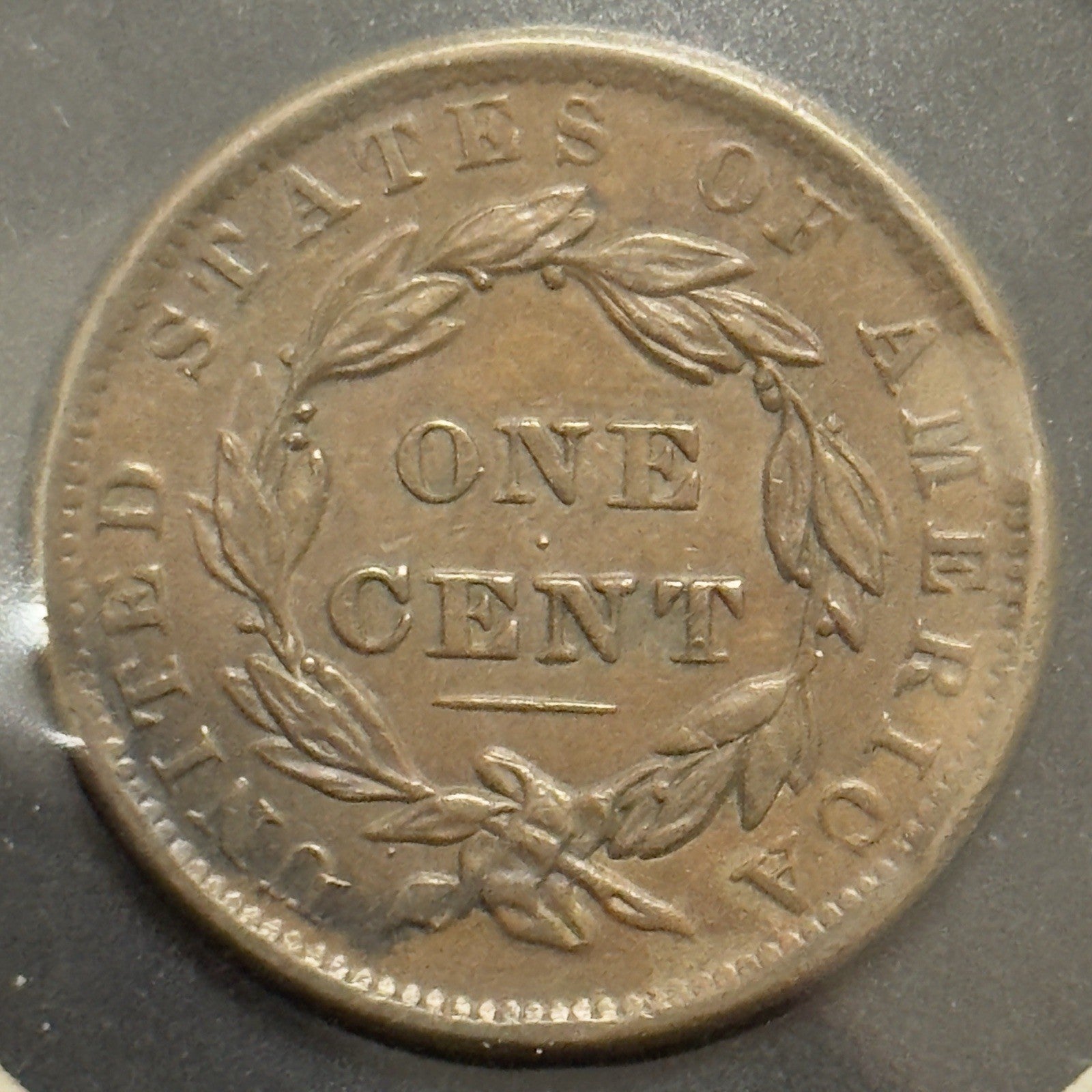 1837 Large Cent Head Of 1838 - Almost Uncirculated *Crackout*  ( 40480 )