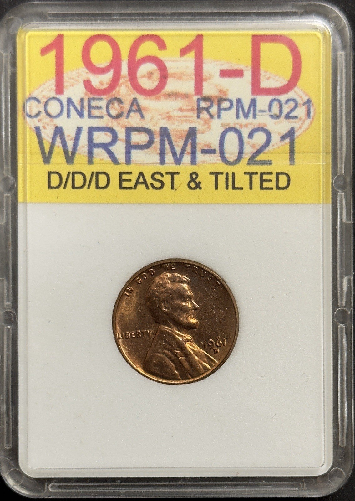 1961-D/D/D Lincoln Cent Error RPM-021 Wexler WRPM-021 ( 40717 )