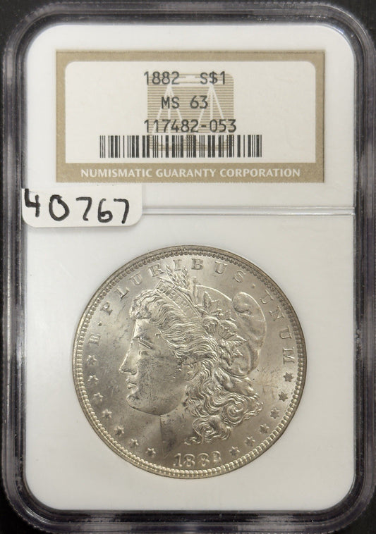 1882 Morgan Dollar - NGC MS63 ( 40767 )