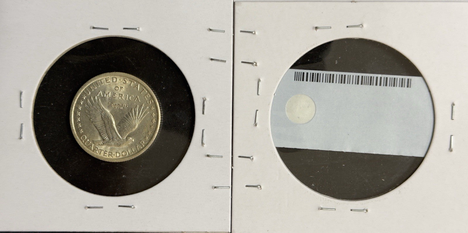 1917 Standing Liberty Quarter - Mint State FH Type 1 *Crackout* ( 40496 )