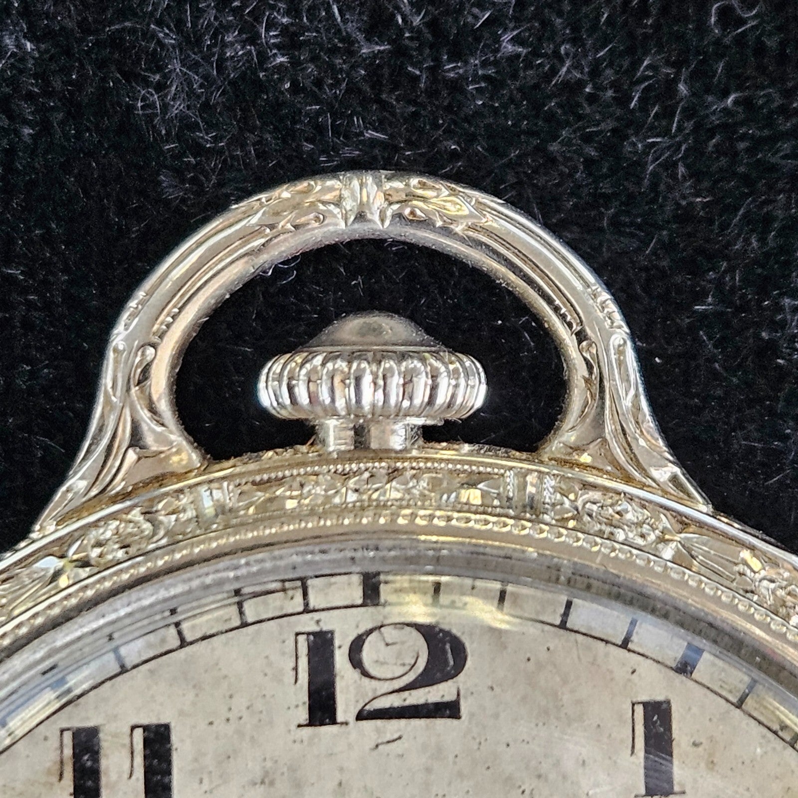 Vintage Hamilton 918 Model 2 Pocket Watch Solid 14k White Gold 19 Jewel 12s