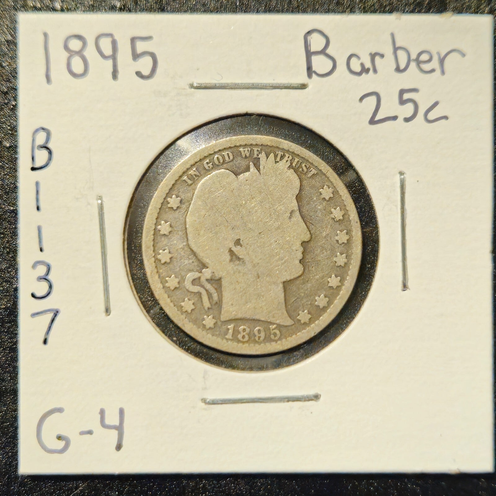 1895-P Barber Quarter Ungraded Good B1137