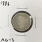 1886 V Nickel - About Good ( 210540 )