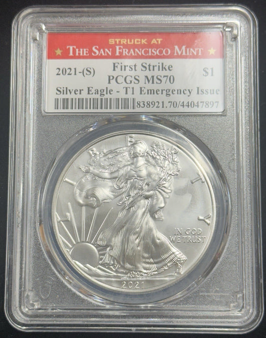 2021 (S) Silver Eagle Type 1 Emergency Issue PCGS MS70 - JP30