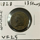 1828 Classic Head Half Cent 13 Stars - Very Fine ( 40538 )