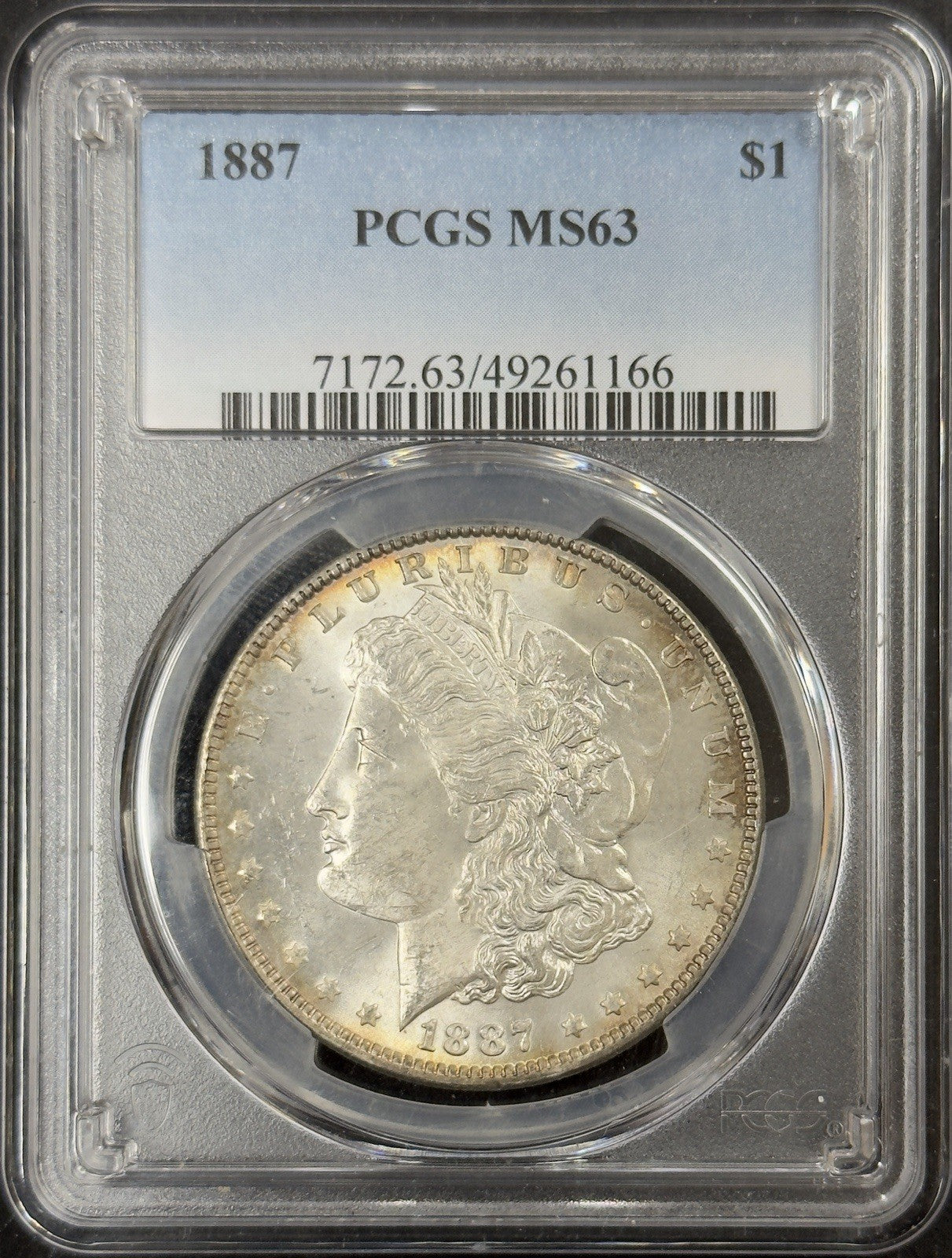 1887 Morgan Dollar - PCGS MS63 ( 40771 )