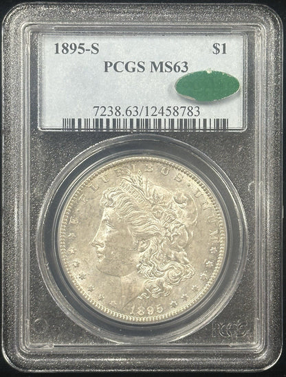 1895 S Morgan Silver Dollar PCGS MS63 CAC 