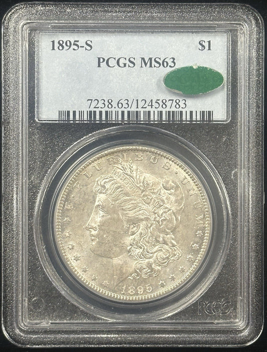 1895 S Morgan Silver Dollar PCGS MS63 CAC 