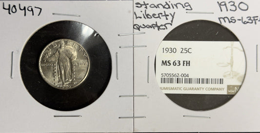 1930 Standing Liberty Quarter - Mint State FH *Crackout* ( 40497 )