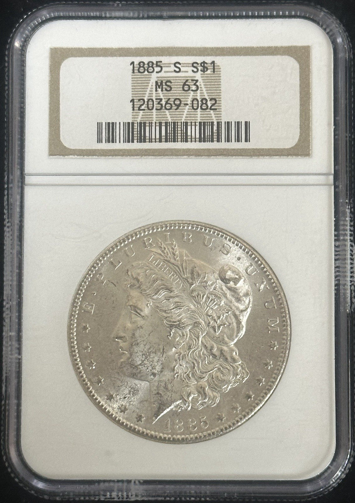 1885 S Morgan Silver Dollar NGC MS63 - A6TR