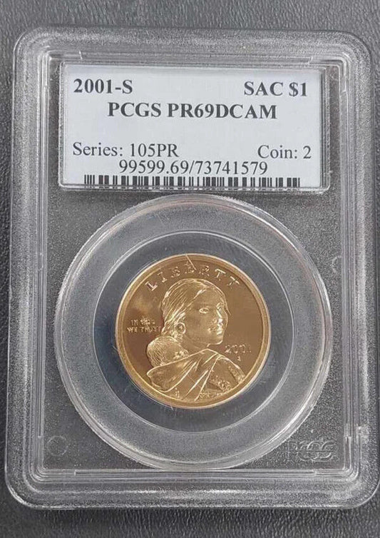 2001-S Sacagawea Dollar PCGS PR69 DCAM