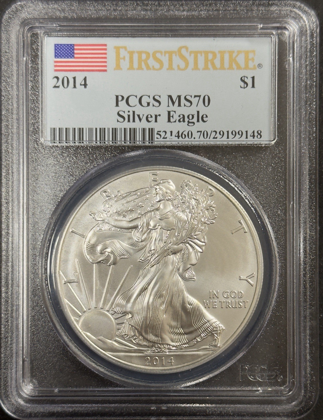 2014 Silver Eagle - PCGS MS70 ( 40745 )