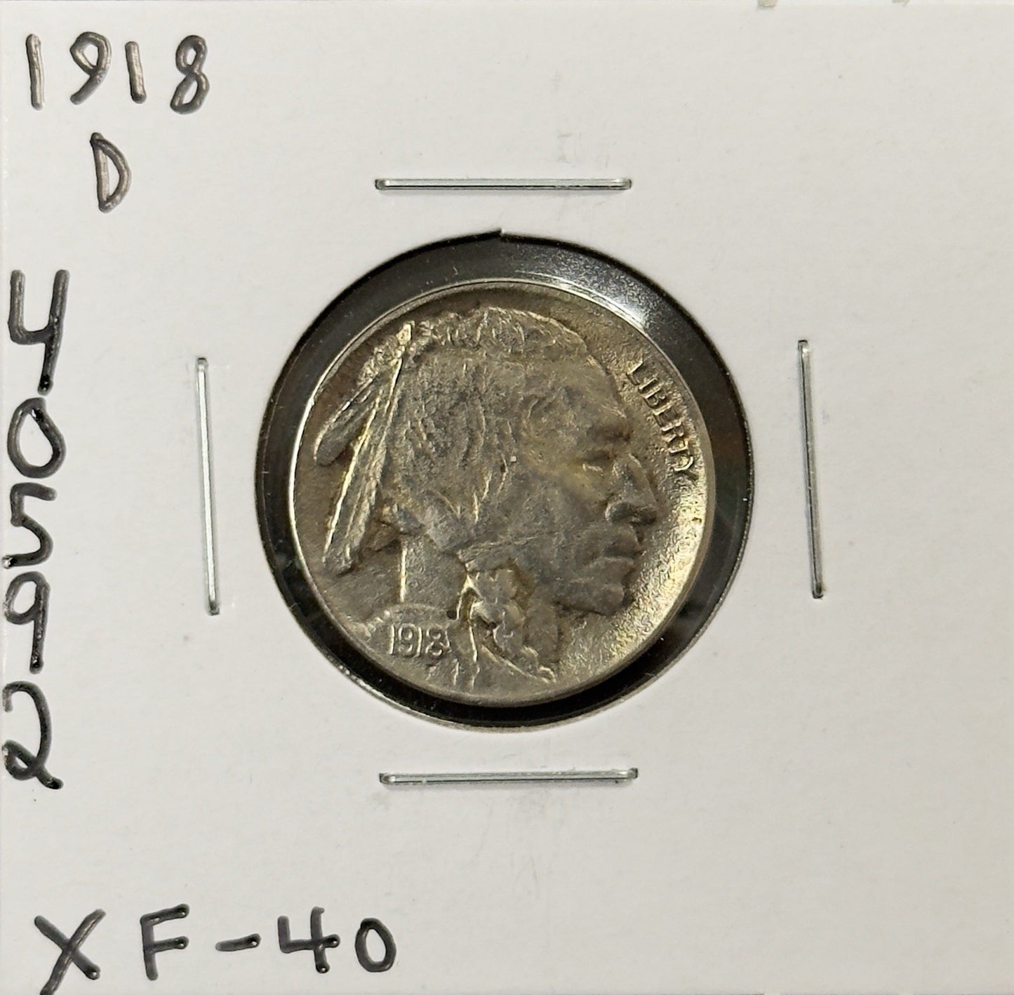 1918 D Buffalo Nickel - Extra Fine ( 40592 )