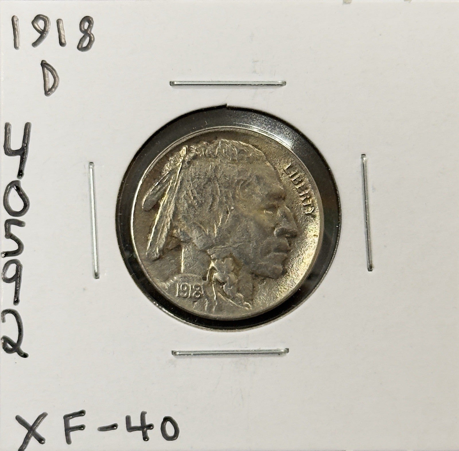 1918 D Buffalo Nickel - Extra Fine ( 40592 )