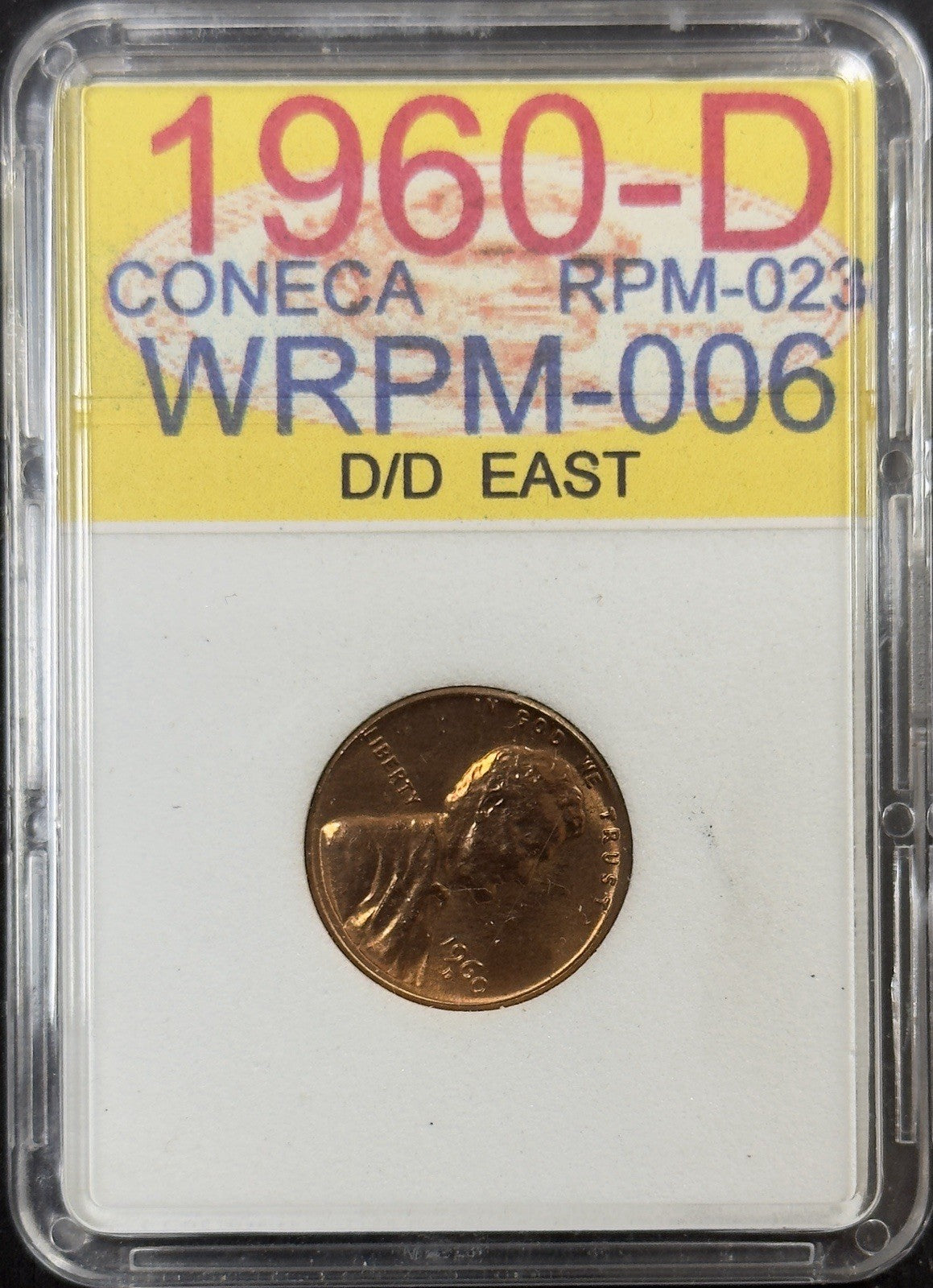 1960-D/D Lincoln Cent Error RPM-023 Wexler WRPM-06