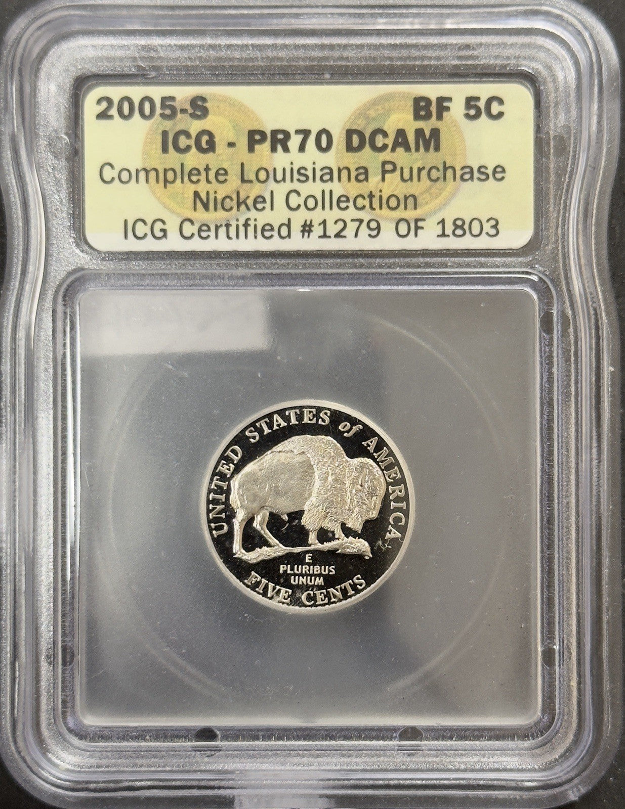 2005 S Jefferson Nickel Bison - PR70 ( 40703 )