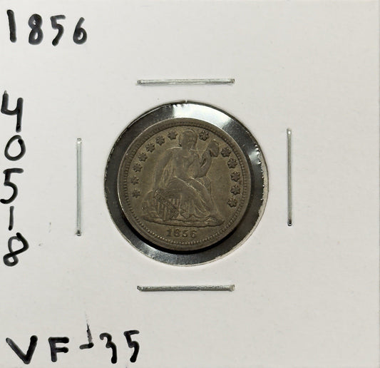 1856 Seated Dime - Very Fine ( 40518 )