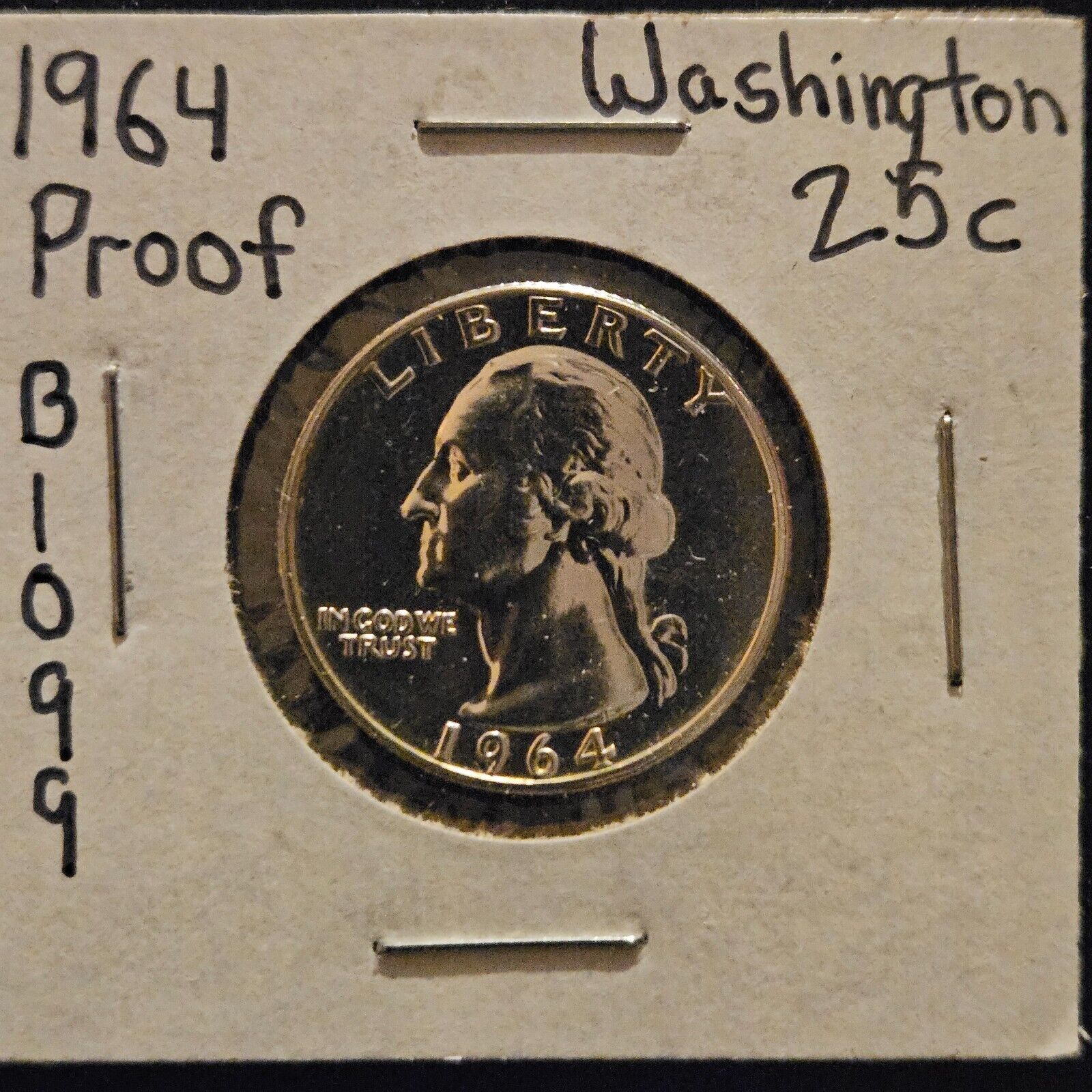 1964-P Washington Quarter Ungraded Proof B1099