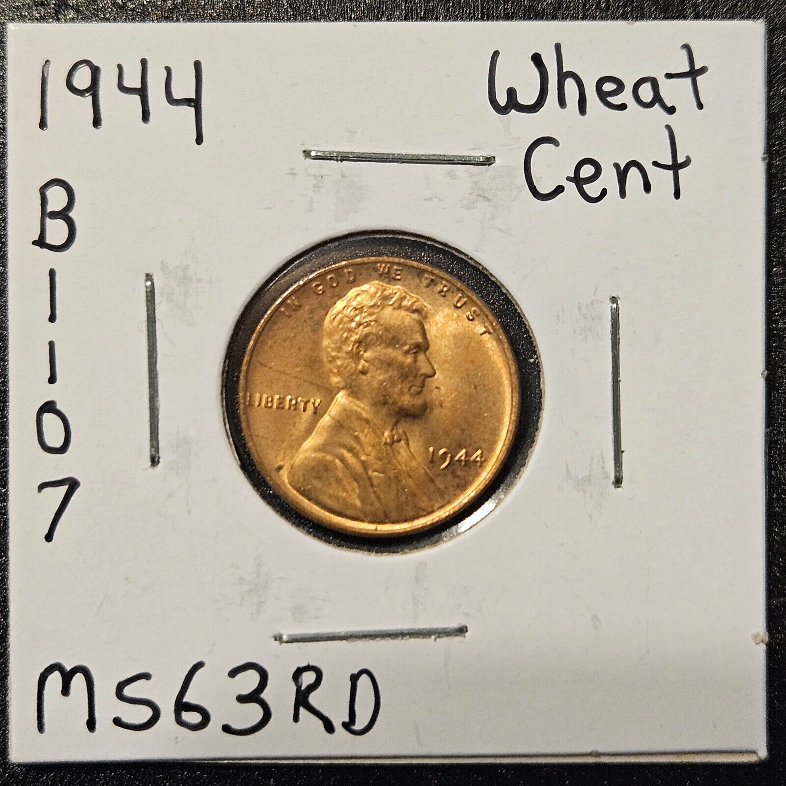 1944-P Lincoln Wheat Cent Ungraded Mint State B1107