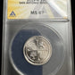 2019 W Quarter ANACS - MS67 San Antonio Missions 