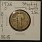 1926-S Standing Liberty Quarter Ungraded Very Good B1161