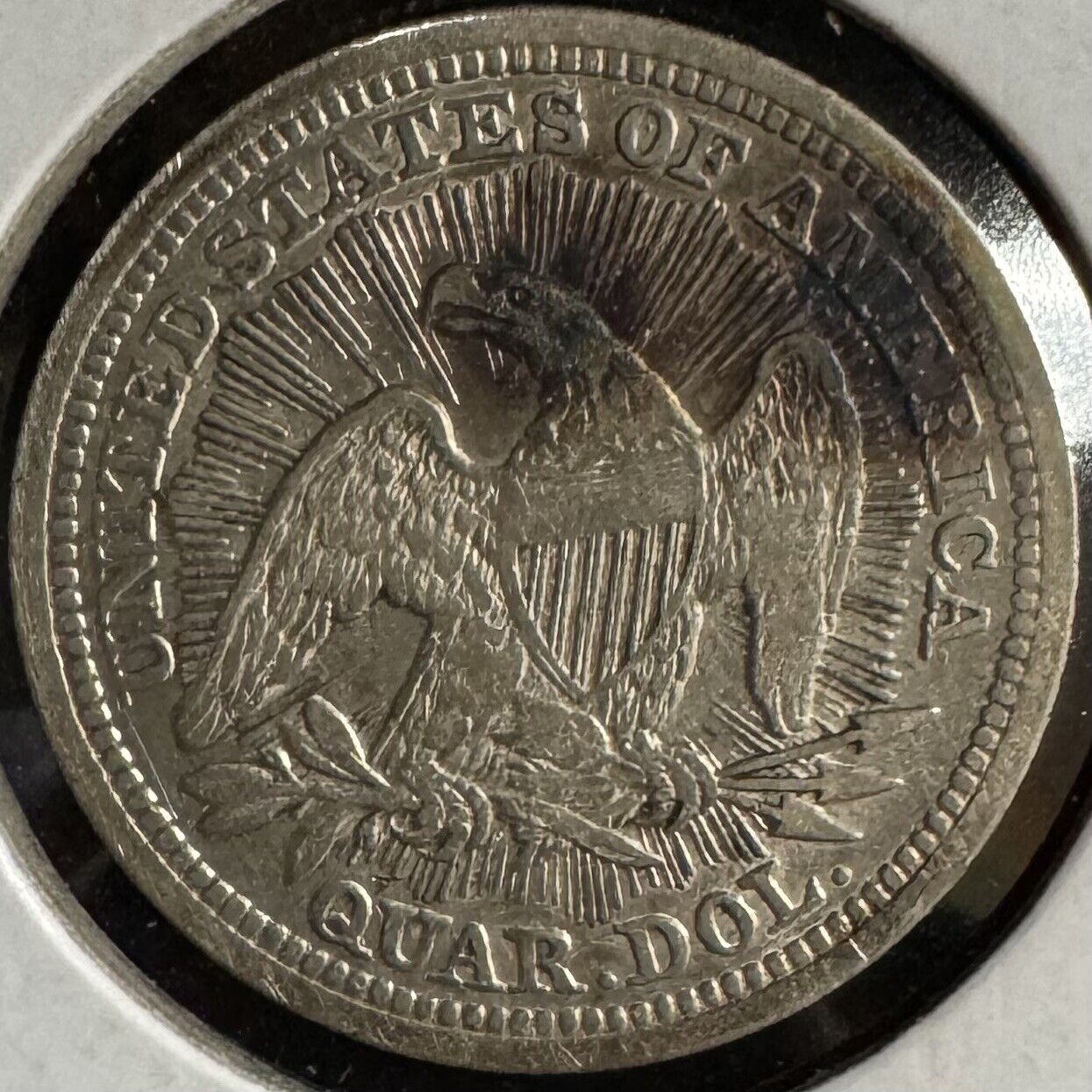 1853 Seated Liberty Quarter Arrows + Rays - Fine