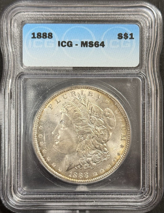 1888 Morgan Dollar - ICG MS64 ( 40769 )