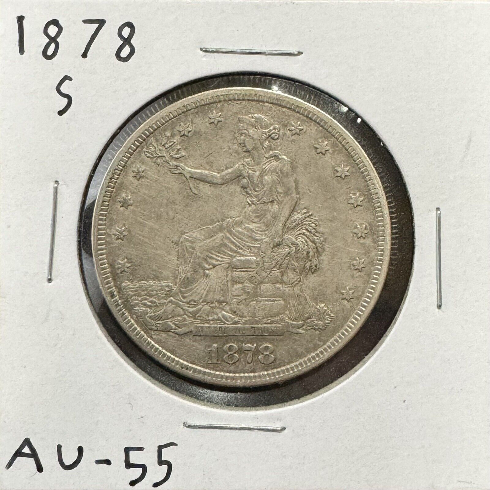 1878 S Trade Dollar - About Uncirculated ( 301189 )