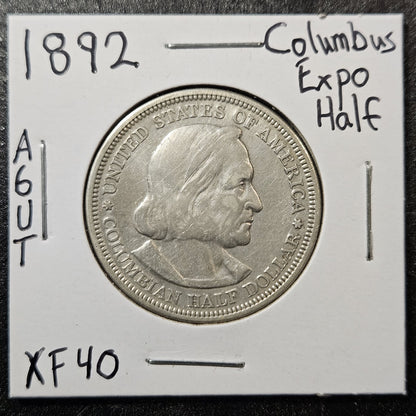 1892 Columbian Expo Commemorate Half Dollar Extra Fine (A6UT)
