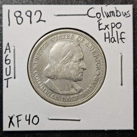 1892 Columbian Expo Commemorate Half Dollar Extra Fine (A6UT)