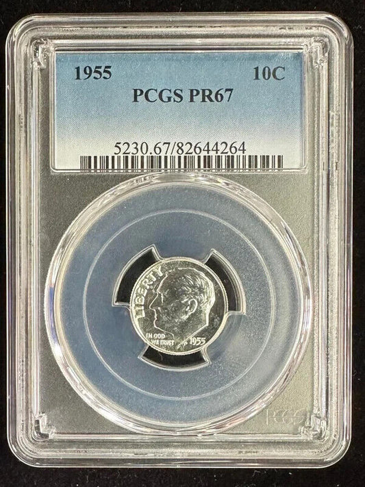 1955-P Roosevelt Dime PCGS PR67