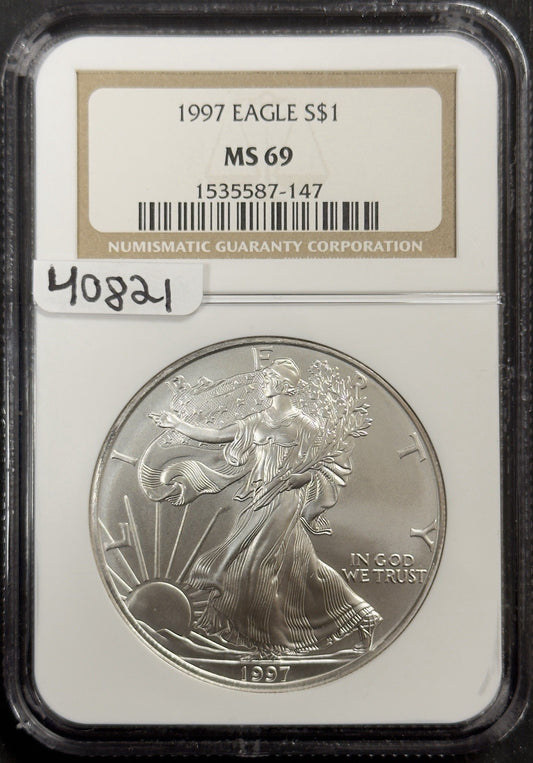 1997 Silver Eagle - NGC MS69 ( 40821 )