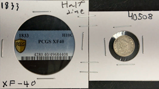 1833 Capped Bust Half Dime - Extra Fine *Crackout* ( 40508 )