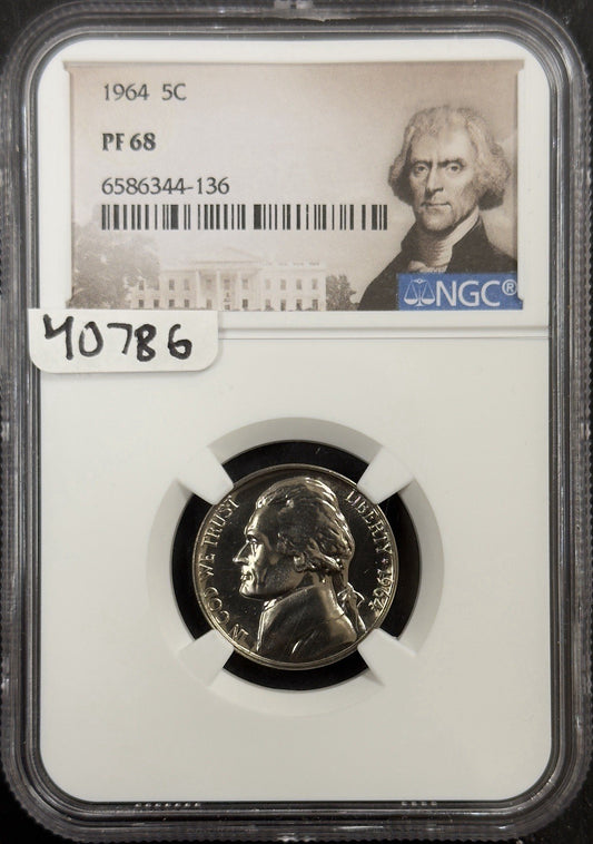 1964 Jefferson Nickel - NGC PF68 ( 40786 )