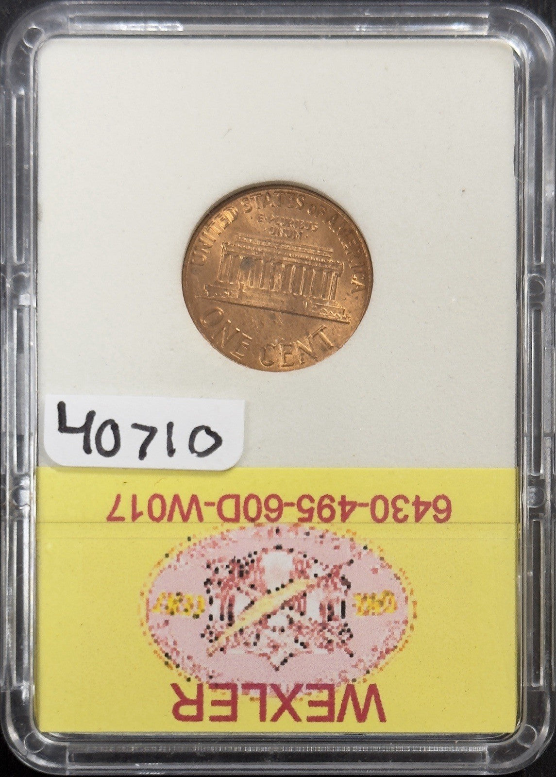 1960-D/D Lincoln Cent Error RPM-017 Wexler WRPM-017