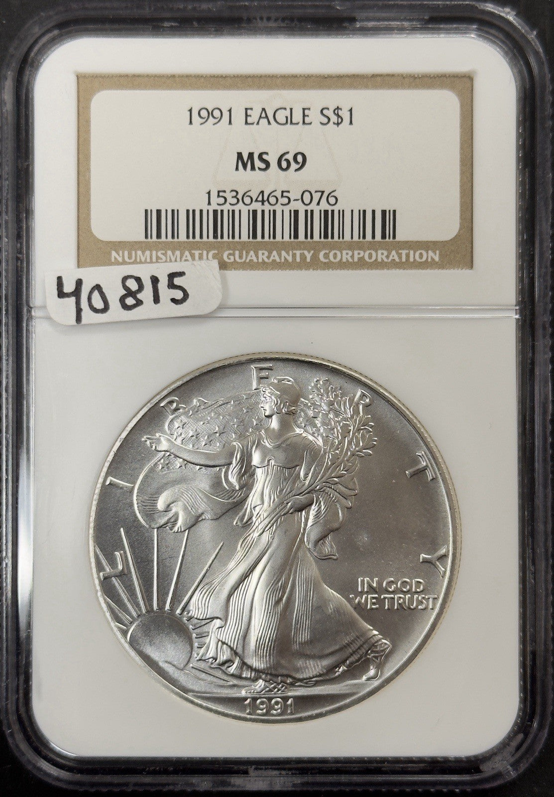 1991 Silver Eagle - NGC MS69 ( 40815 )