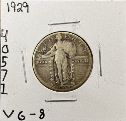 1929 Standing Liberty Quarter - About Good ( 40572 )