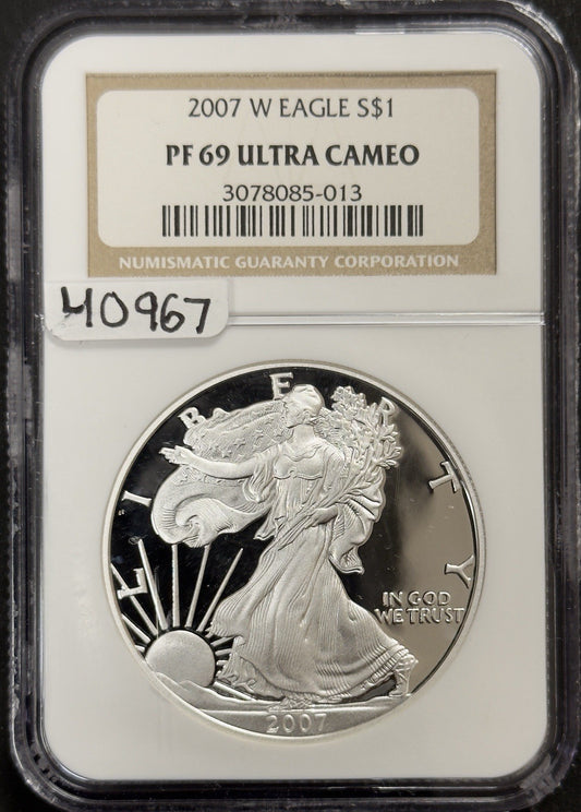 2007 W Silver Eagle - NGC PF69 Ultra Cameo ( 40967 )