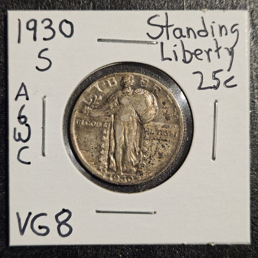 1930-S Standing Liberty Quarter (A6WC)