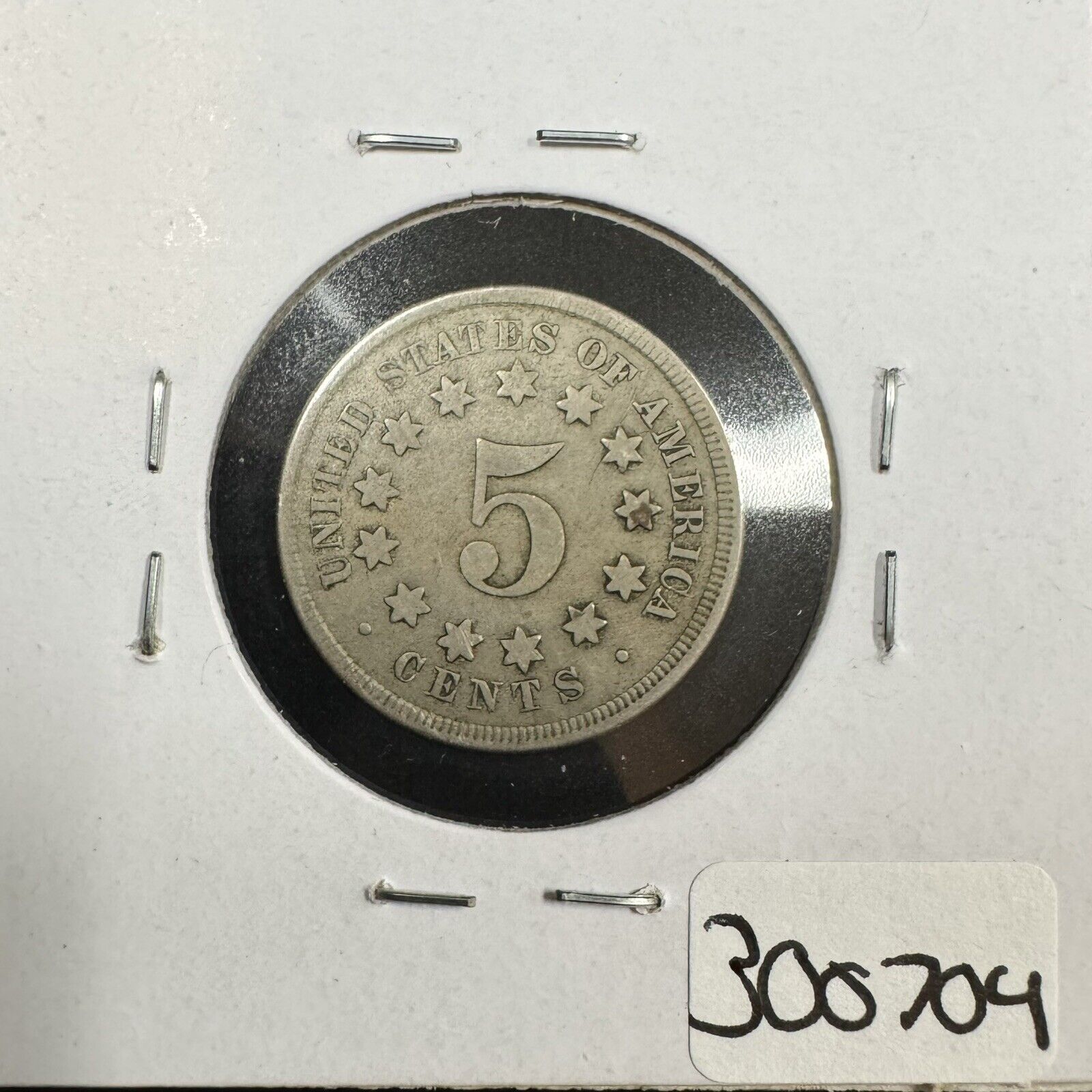 1867 Shield Nickel - Very Good ( 300704 )