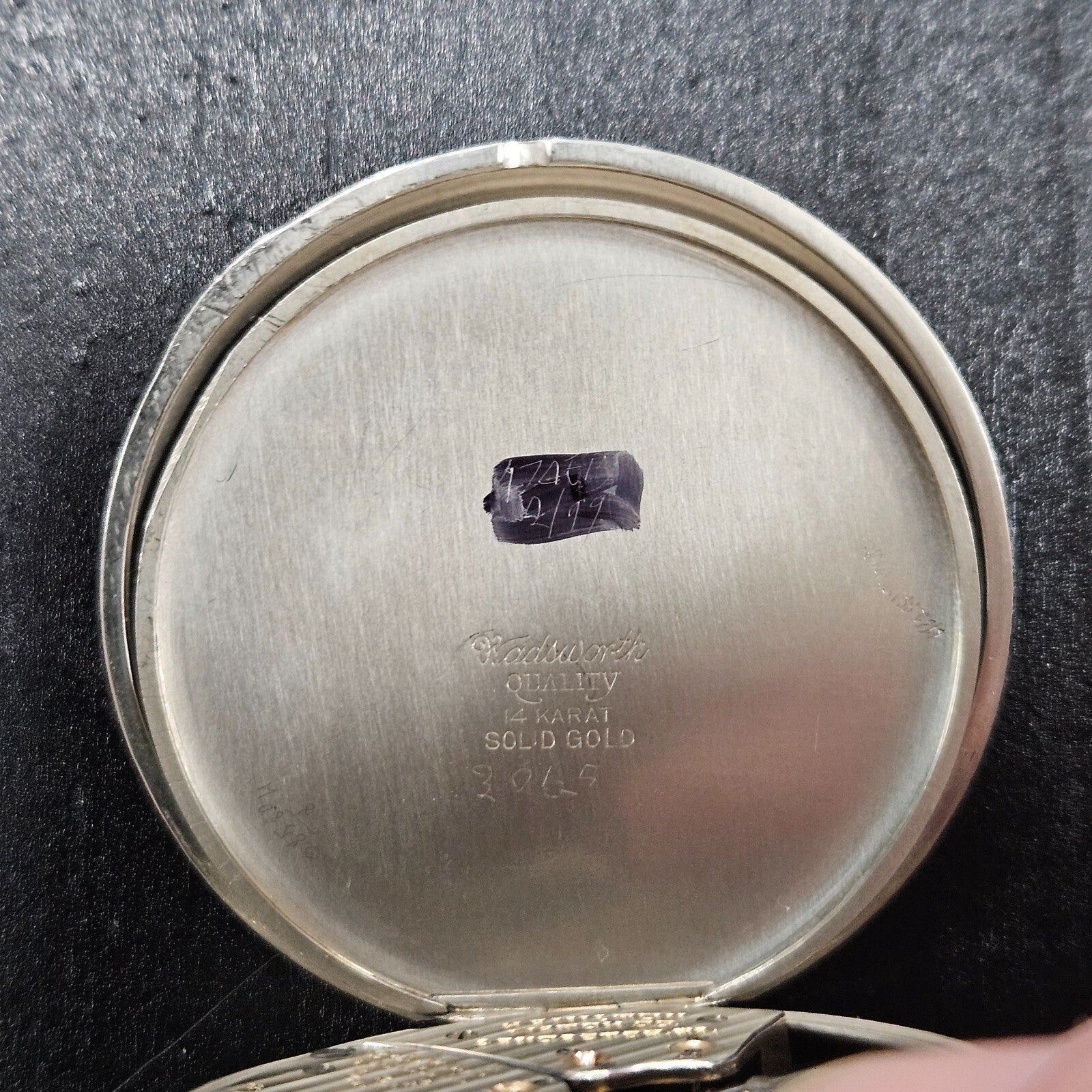 Vintage Hamilton 918 Model 2 Pocket Watch Solid 14k White Gold 19 Jewel 12s