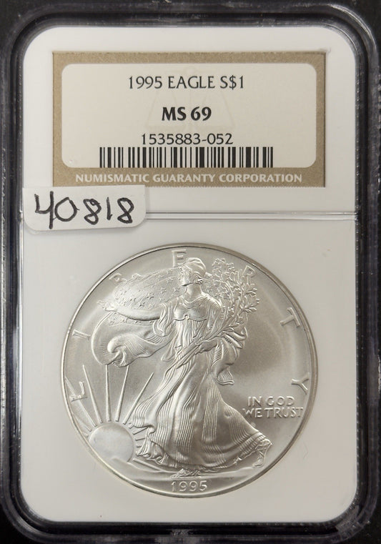 1995 Silver Eagle - NGC MS69 ( 40818 )