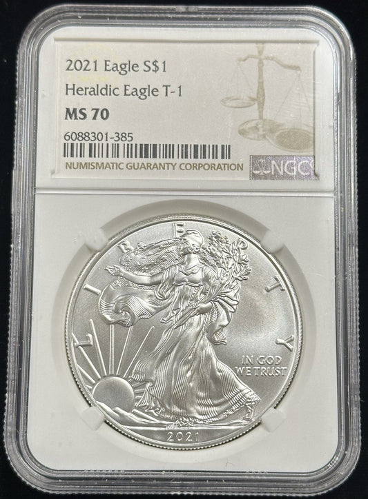 2021 Type 1 Silver Eagle NGC MS70 - JP49