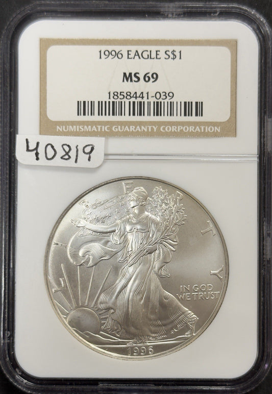 1996 Silver Eagle - NGC MS69 ( 40819 )