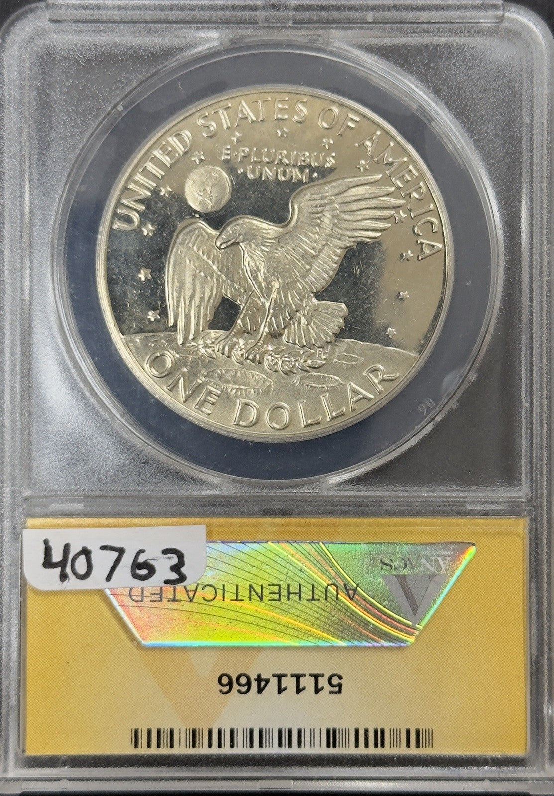 1974 S Eisenhower Dollar - ANACS PF60 ( 40763 )