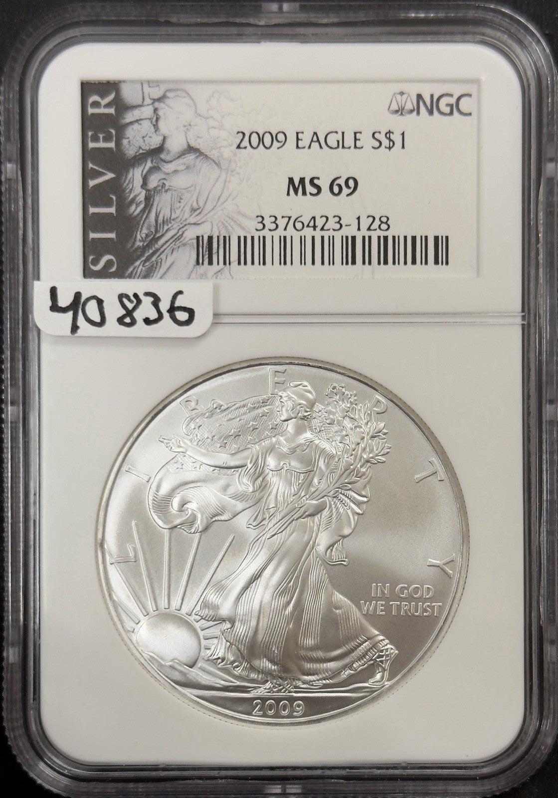 2009 Silver Eagle - NGC MS69 ( 40836 )